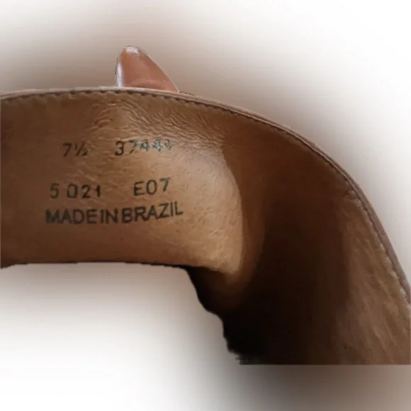 Frye Brown Leather Heeled Boots with Buckle Detail - Picture 5 of 5